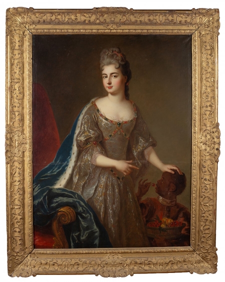 Belle Alexis Simon (attribué à, 1674-1734), Portrait de la duchesse de Lauzun, vers 1710, huile sur toile, 169 x 129 © Château-Musée de Saumur, Gérald Angibaud